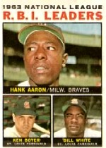 1964 Topps Baseball Cards      011      NL RBI Leaders-Hank Aaron-Ken Boyer-Bill White